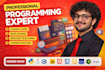 your cpp, html css, react, next js, or node js developer and python programmer