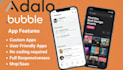 develop bubble io adalo glide flutter bubble mvp ai api web app saas mobile app