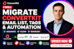 migrate convertkit kit email list tags automation to mailerlite beehiiv klaviyo
