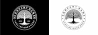 design a realistic tree logo with natural elements