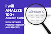 do amazon market research for multiple asins using helium 10