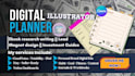 design a hyperlink planner, digital planner, journals, etsy, flash cards, cards