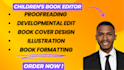 edit and proofread your children book for amazon KDP, children book editor