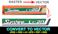 vectorize or redraw your logo or image