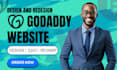 redesign godaddy website design godaddy website develop goddady wordpress seo