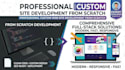 create a custom website with dashboard