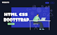 create a responsive HTML website using CSS and bootstrap