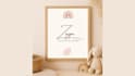 design custom baby name boho nursery wall art