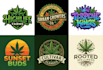 design professional cannabis marijuana or weed logo