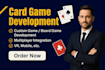 do 2d card game development, unity card game, tcg, vr
