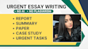 do urgent essay writing as an essay writer