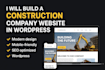build a construction company website in wordpress