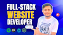 do website development as full stack web developer, front end, backend developer