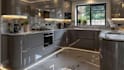 design modern cabinet, TV media wall, shelf, kitchen design, 3d rendering