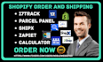 setup shopify order and shipping 17track parcel panel shipx zapiet caiculator