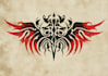 design half back tribal tattoo with authentic pattern