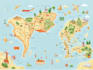 draw custom travel illustrated vector map design