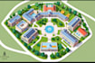 create a beautiful campus map illustration
