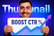 design high CTR youtube thumbnails that get more views