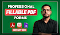 create professional fillable PDF forms, interactive PDF design
