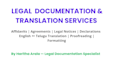 draft professional affidavits, agreements and translate