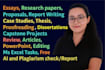 write essay, report, case study, paper, proofreading, powerpoint, editing