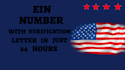 get your ein number and verification letter in just 24 hours