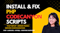 install, configure and fix your PHP codecanyon script