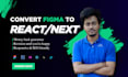 convert figma desgin to react next js web application