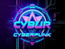 design typeface or typography cyberpunk, futuristic logo