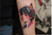 create sleeve tattoo design in geometric style