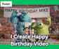 make funny happy birthday video