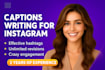 write unique and catchy captions for instagram content