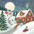 create christmas illustration on watercolor