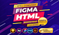 convert figma to html, psd to html with bootstrap or tailwind css