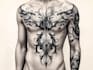 custom an abstract black tattoo design