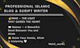 write professional islamic blogs and scripts