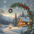 create a beautiful illustrated christmas card