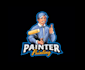 create high quality and beautiful painter mascot logo design