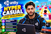 develop a hyper casual mobile game in unity
