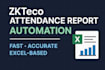 create a zkteco attendance and performance excel report tool