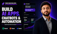 develop ai app, ai website, ai chatbot and prompt engineering