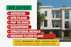 draft 2d house plans, elevations and layouts in autocad