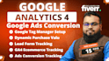 setup google analytics 4, ga4 ecommerce tracking, ads conversion tracking by GTM
