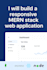 develop a modern and responsive mern stack web application