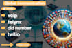 set up a voip call center with telnyx, ringcentral, and did numbers