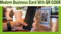 design a modern business card with qr code