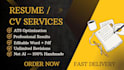 create a professional quality ats optimized resume and CV