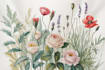 paint watercolor flowers and botanical illustrations