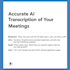 transcribe and summarize your meetings using powerful ai